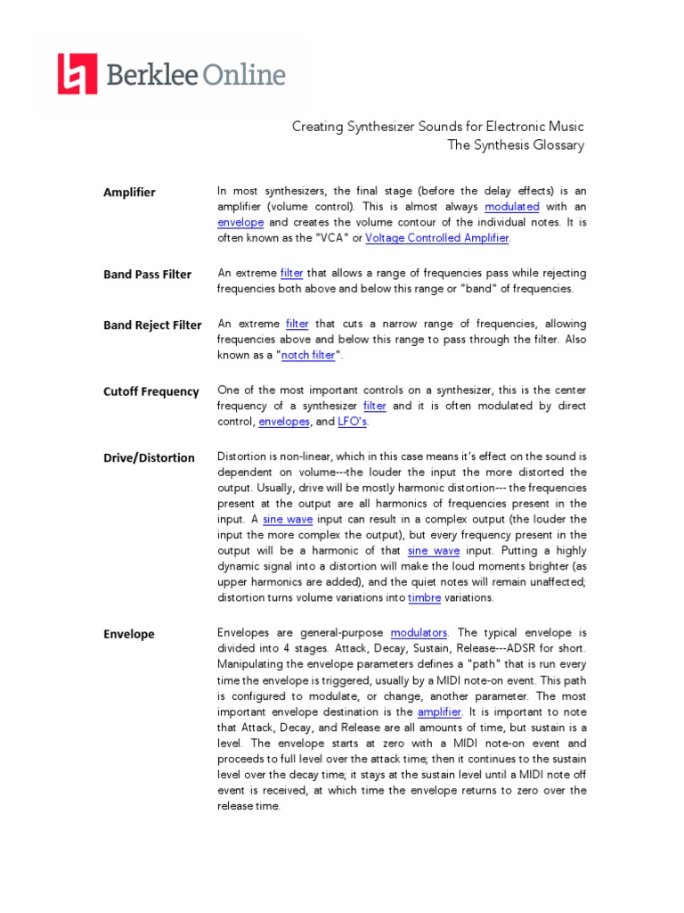 Amplifier Creating Synthesizer Sounds For Electronic Music The