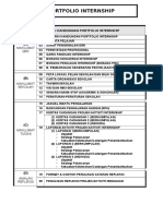 Senarai Kandungan Portfolio Internship