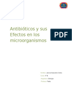 Antibióticos y Sus Efectos en Los Microorganismos