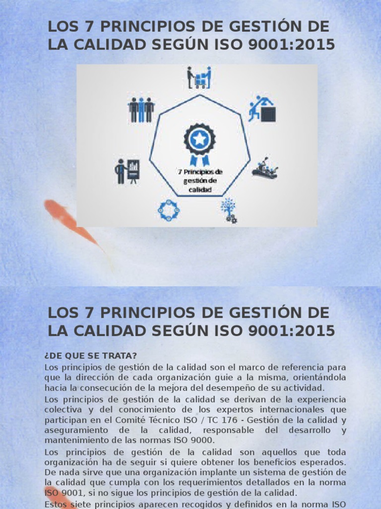 7 Principios de Calidad ISO 9001:2015 | PDF | Gestión de la calidad ...