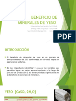 Beneficio de Minerales de Yeso