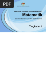 DSKP KSSM Matematik Tingkatan 1