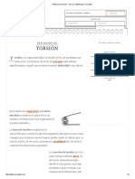 Definición de Torsión - Qué Es, Significado y Concepto