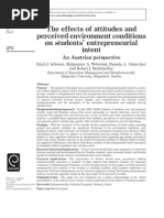 Download The effects of attitudes and perceived environment conditions on students entrepreneurial intent by Aamir Shehzad SN32220362 doc pdf