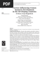 Download Factors influencing women business development in the developing countries Evidence from Bangladesh by Aamir Shehzad SN32220652 doc pdf