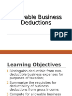 Allowable Business Deductions