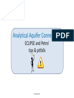 Analytical Aquifer ECLIPSE Petrel 