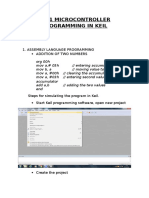 8051 Microcontroller Programming in Keil