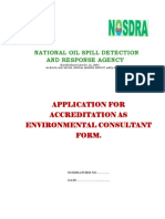 Application For Accreditation As Environmental Consultant Form