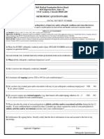 Orthopedic Injury Questionnaire