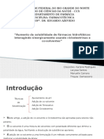 Aumento da solubilidade de fármacos hidrofóbicos usando ciclodextrinas e co-solventes