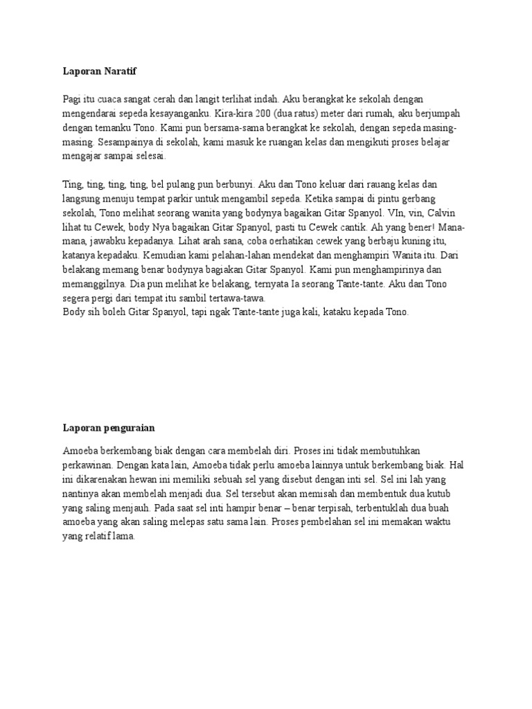 Laporan Naratif