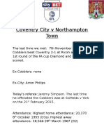Coventry City V Northampton Town
