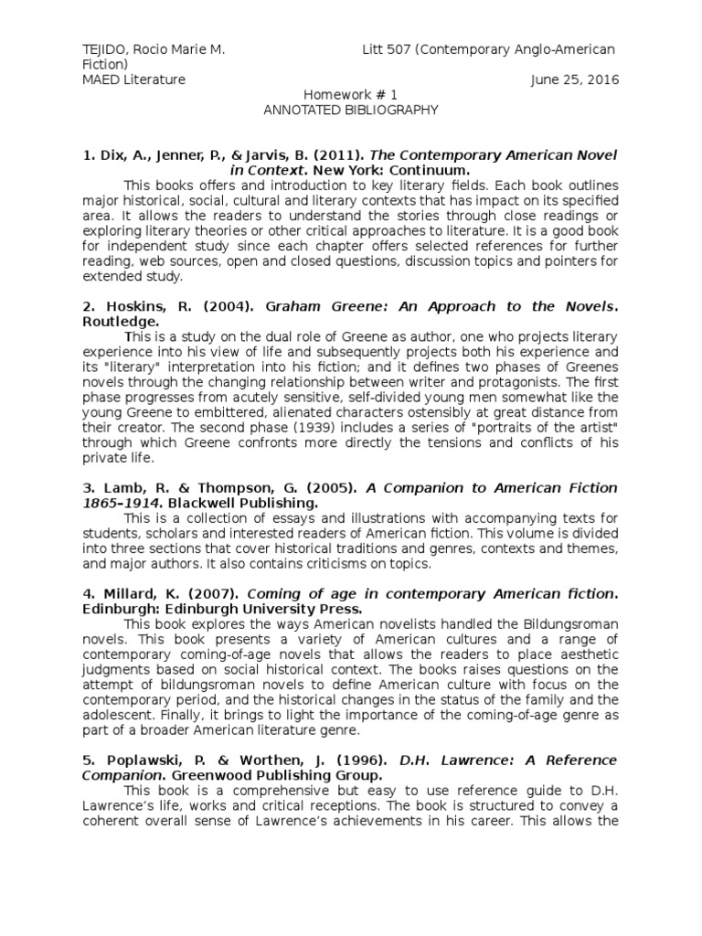 Annotated bibliography example chicago picture