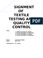 Textile Testing and Quality Control