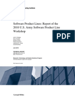 SEI Report of 2010 User Army Software Product Line Workshop