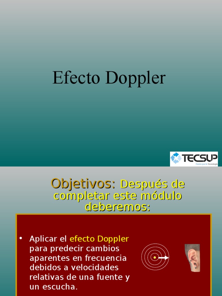 Efecto Dopler Efecto Doppler Olas