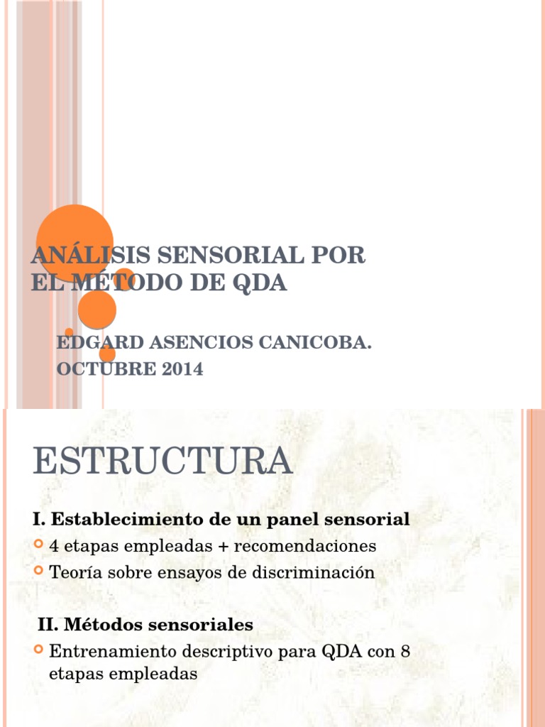Análisis Sensorial: Método QDA | PDF | Cilantro | especia