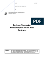 Engineer/Contractor Relationship On Trunk Road Contracts