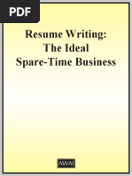 Resume Writing - The Ideal Spare-Time Business