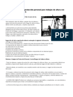 Equipos o Sistemas de Protección Personal para Trabajos de Altura Con Riesgos de Caída