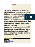 Belajar Bahasa Makassar