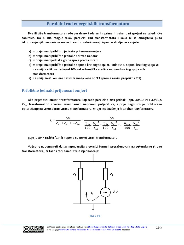 Paralelni Rad Transformatora Sa Konkretnim Proracunima PDF | PDF