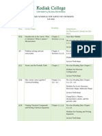 Fall 16 Lecture Schedule Survey of Chemistry