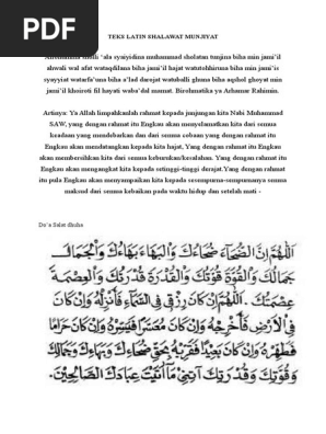 Teks Latin Shalawat Munjiyat