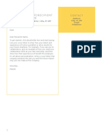 Customized Cover Letter Template