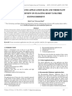 Foam Concentrates Application Rate and Their Flow Rates