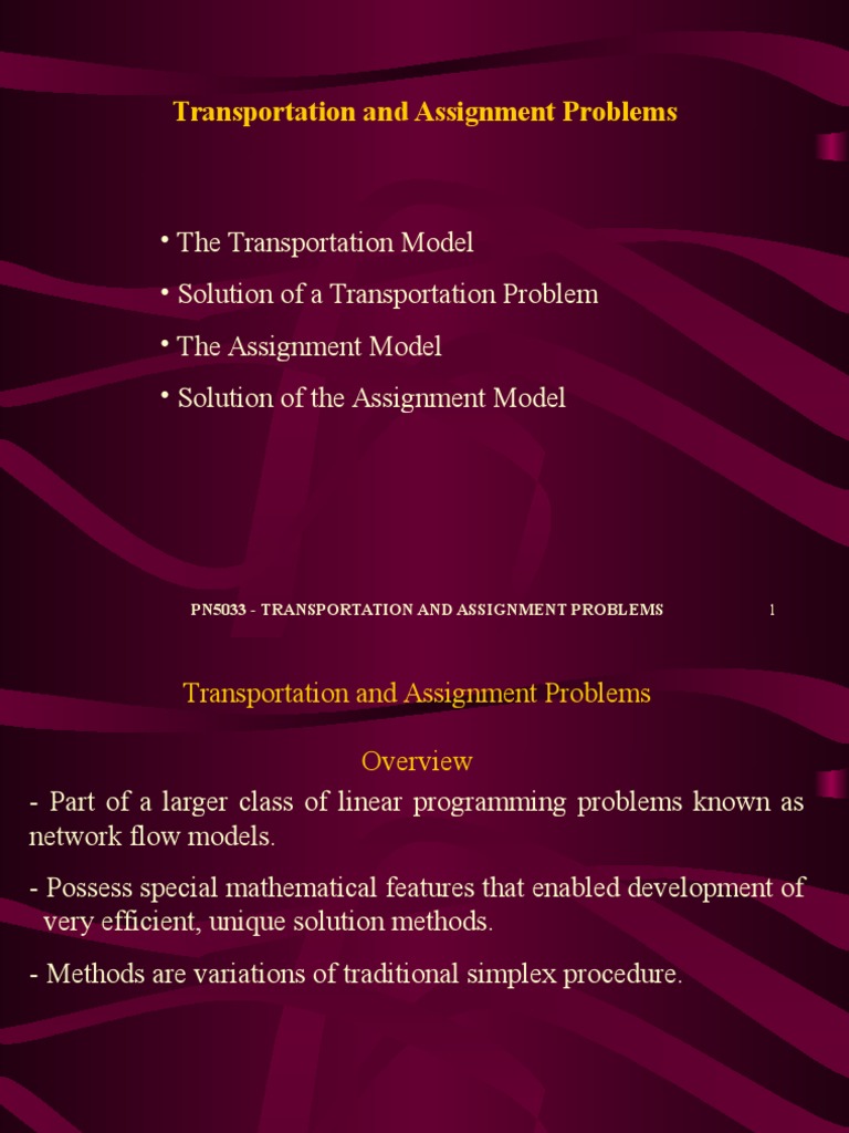 Transportation Problem-1 | PDF | Mathematical Optimization | Linear ...