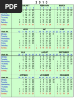 Standard Week Chart | PDF | Home & Garden