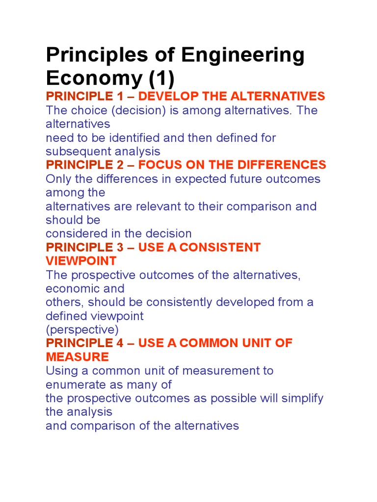 Principles of Engineering Economy | PDF