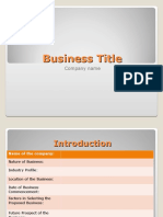 Sample Basic Slides for BP Presentation