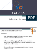 CAT 2016 Selection Process