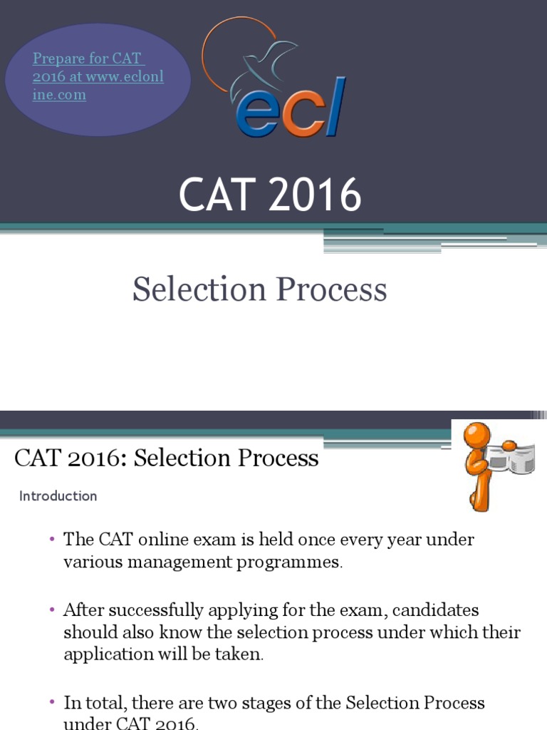 CAT 2016 Selection Process Guide | PDF