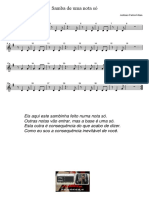 Samba de Uma Nota So - Partitura para Flauta SL