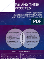 numbers and their opposites