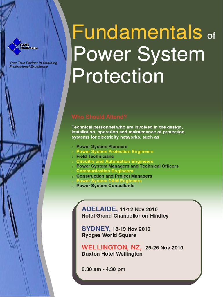 Fundamentals of Power System Protection Seminar Relay Electrical