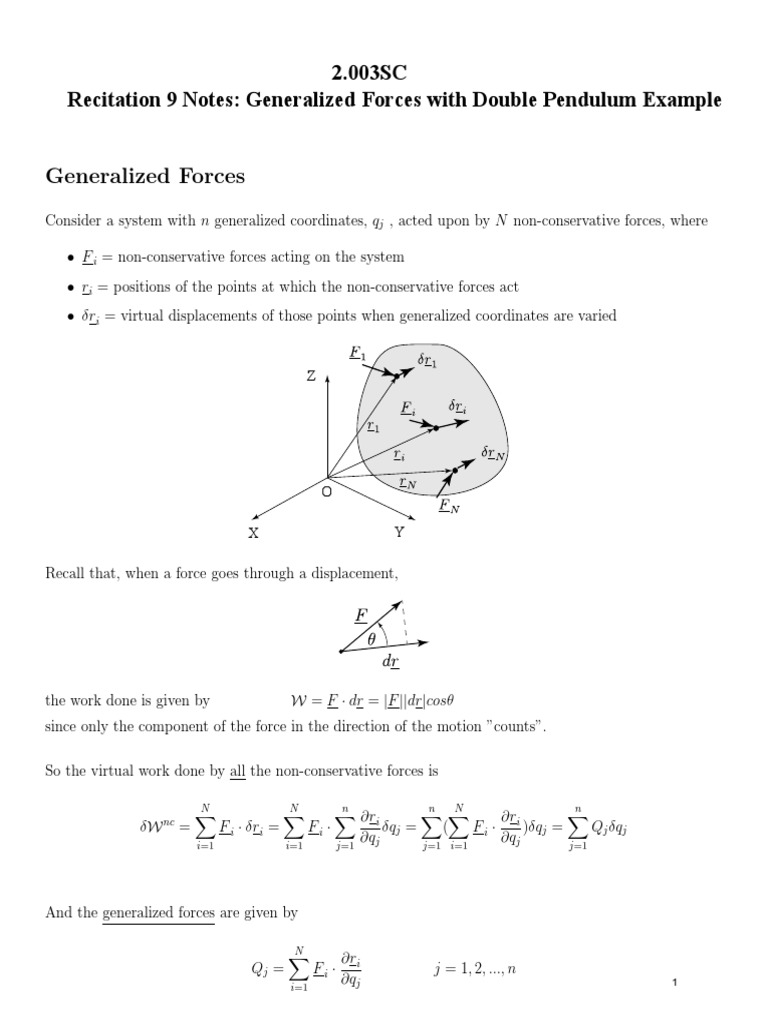 Generalized Forces in Double Pendulum | PDF | Teaching Methods ...