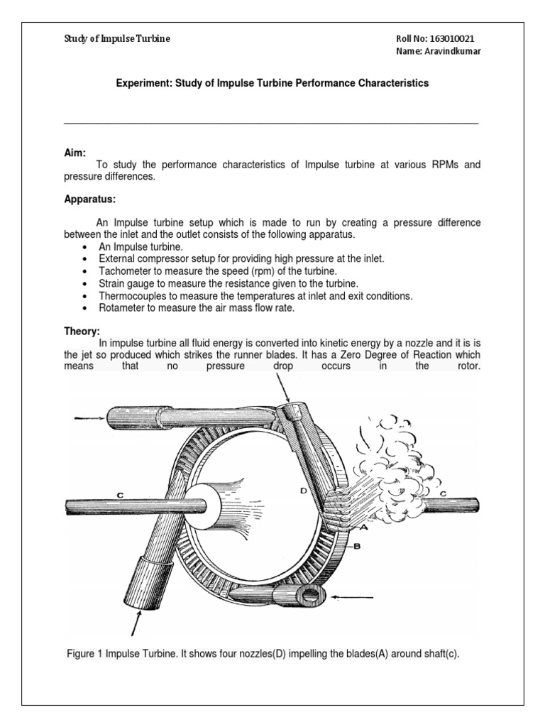 Impulse Turbine Performance Study | PDF | Turbine | Energy Technology