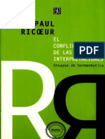 Paul Ricoeur-El Conflicto de Las Interpretaciones