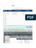 Issue Tracker Excel Template Project