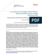 Evaluation of Low Saline Smart Water EOR in Light Oil Reservoir