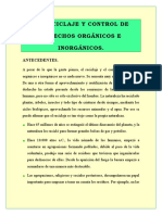 Antecedentes (El Reciclaje y Control de Desechos Orgánicos e Inorgánicos) Formato