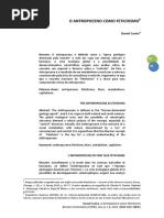 o antropoceno como fetichismo - daniel cunha