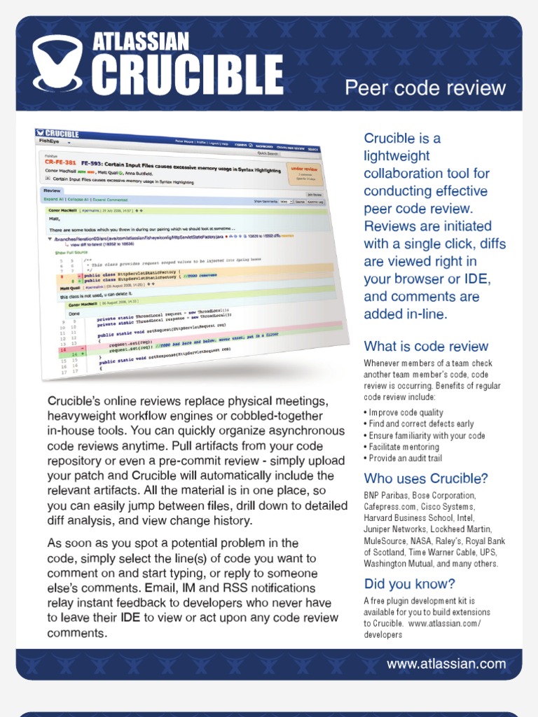 Crucible Product Overview PDF Integrated Development Environment