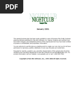 Nightclub Pdf Pdf Balance Sheet Business