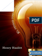 El Pensar Como Ciencia - Henry Hazlitt PDF